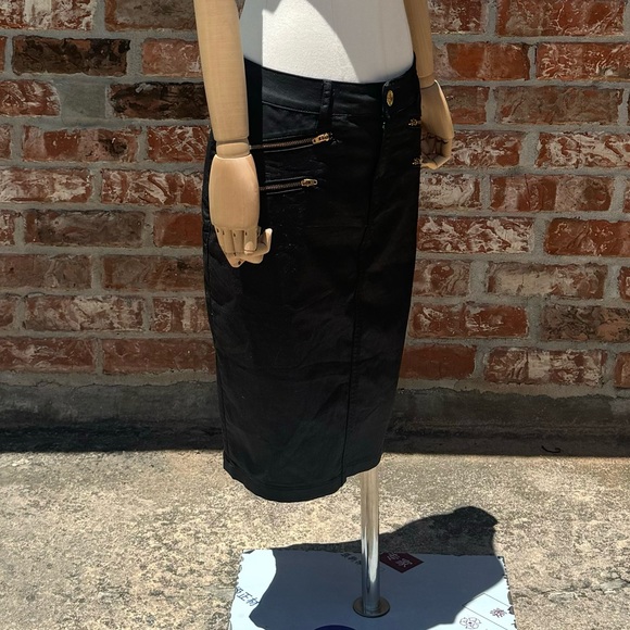 Express black pencil denim midi skirt / 6 / Excellent condition - Picture 9 of 13